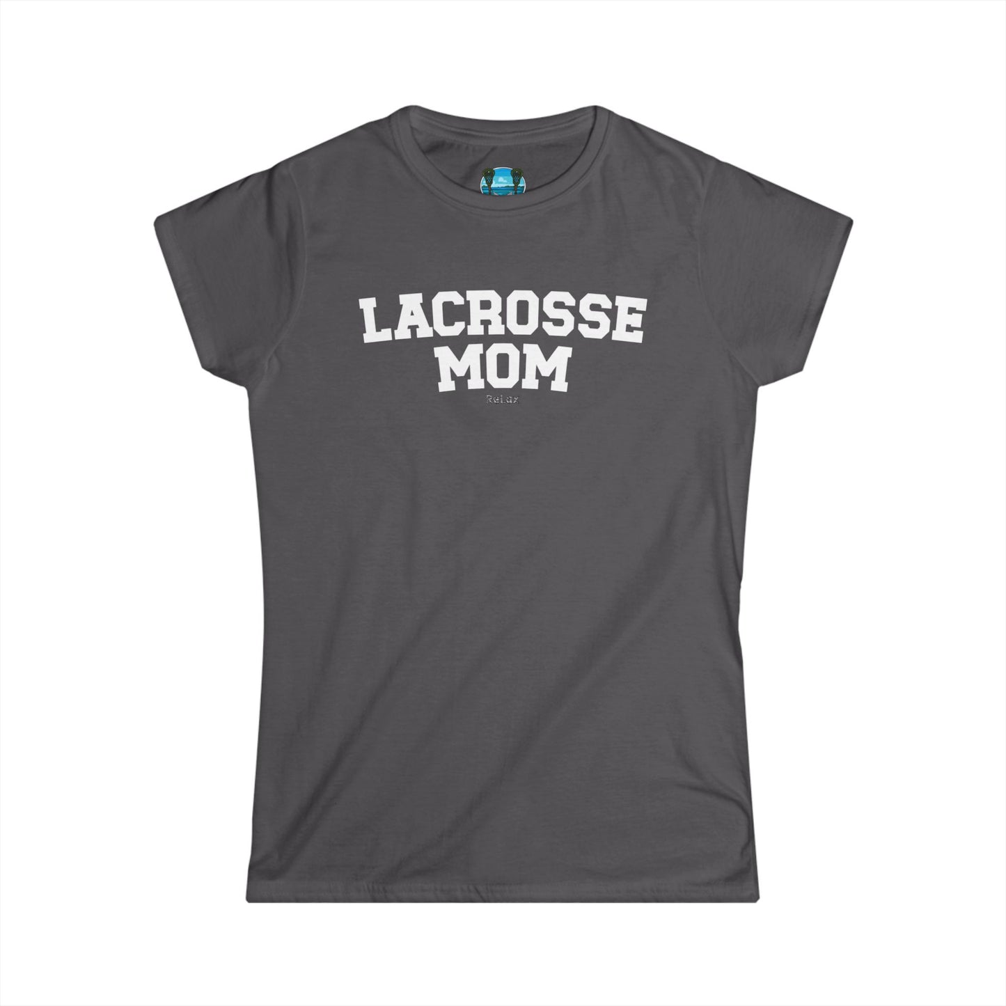 Lacrosse Mom White Font Short Sleeve