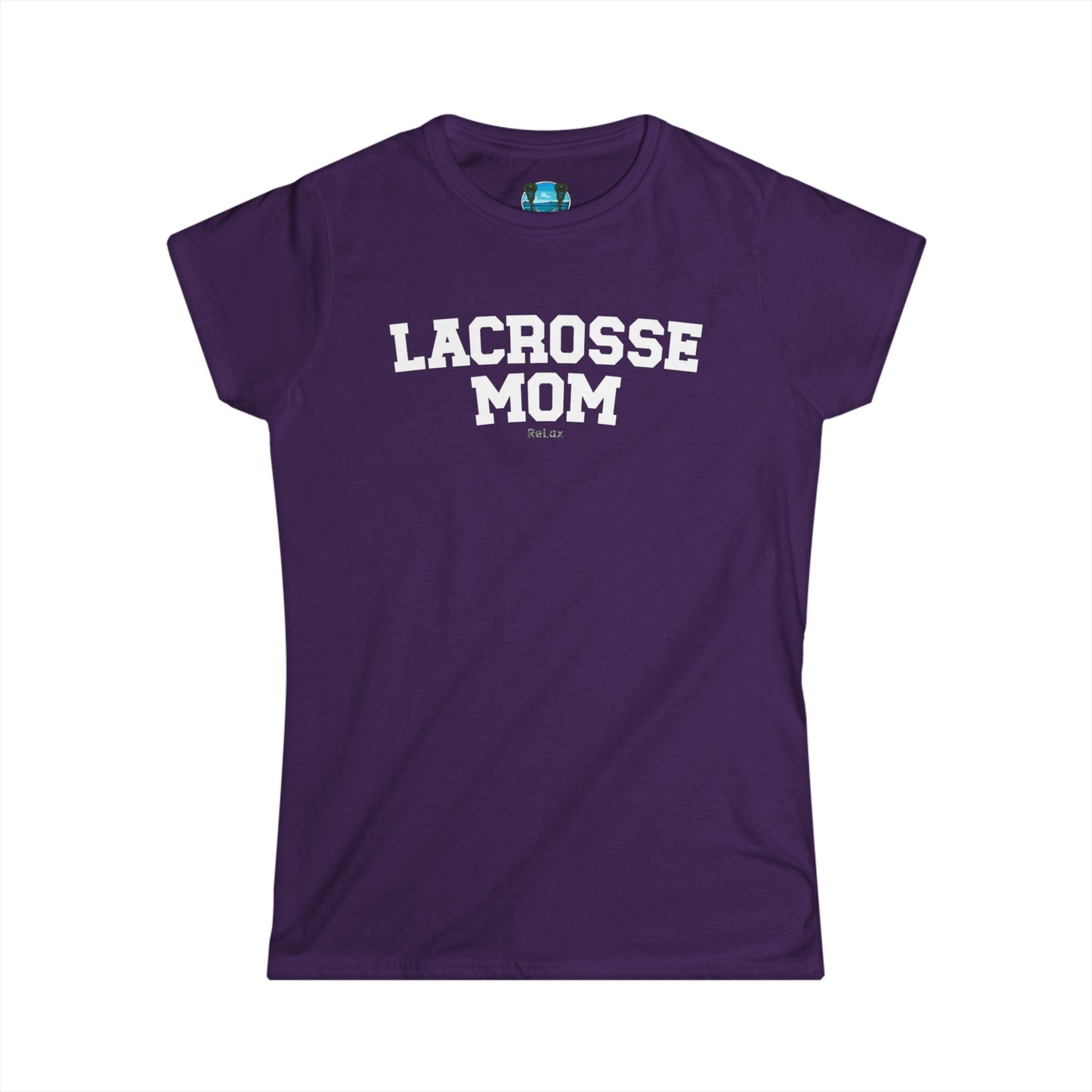 Lacrosse Mom White Font Short Sleeve