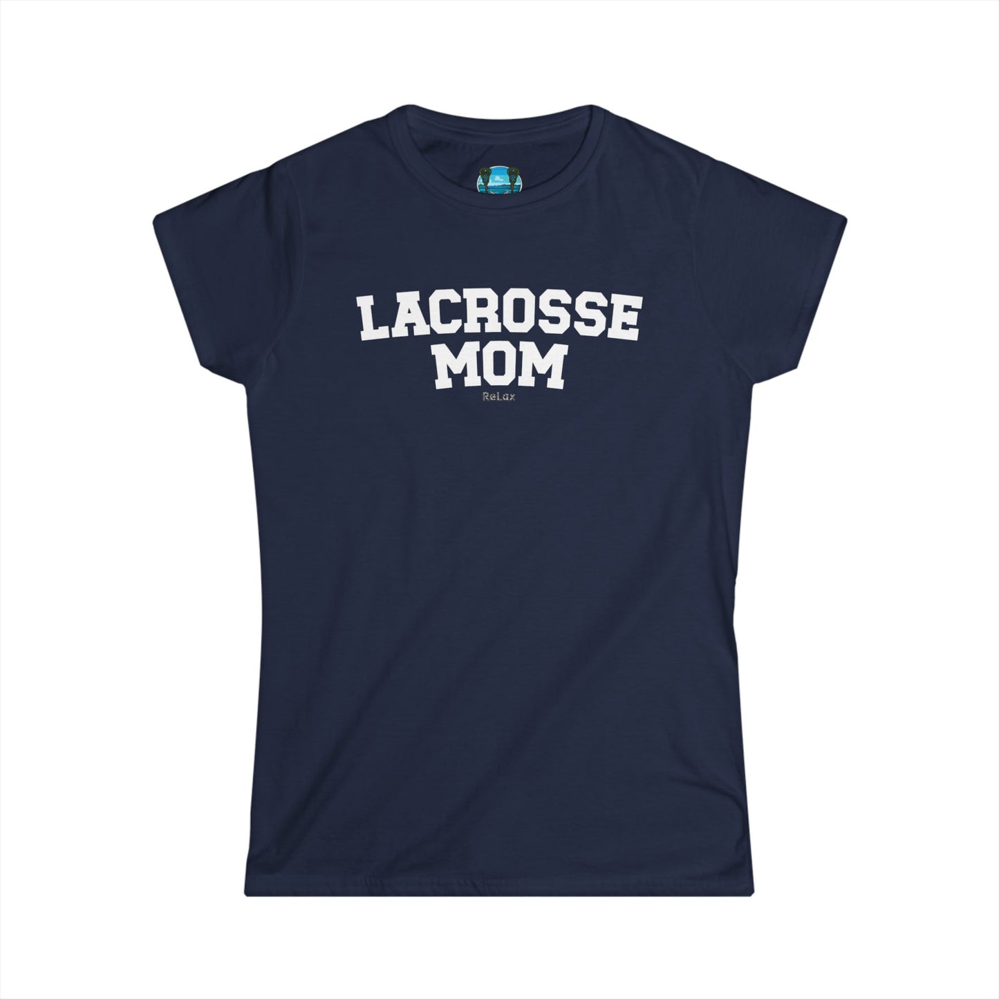 Lacrosse Mom White Font Short Sleeve