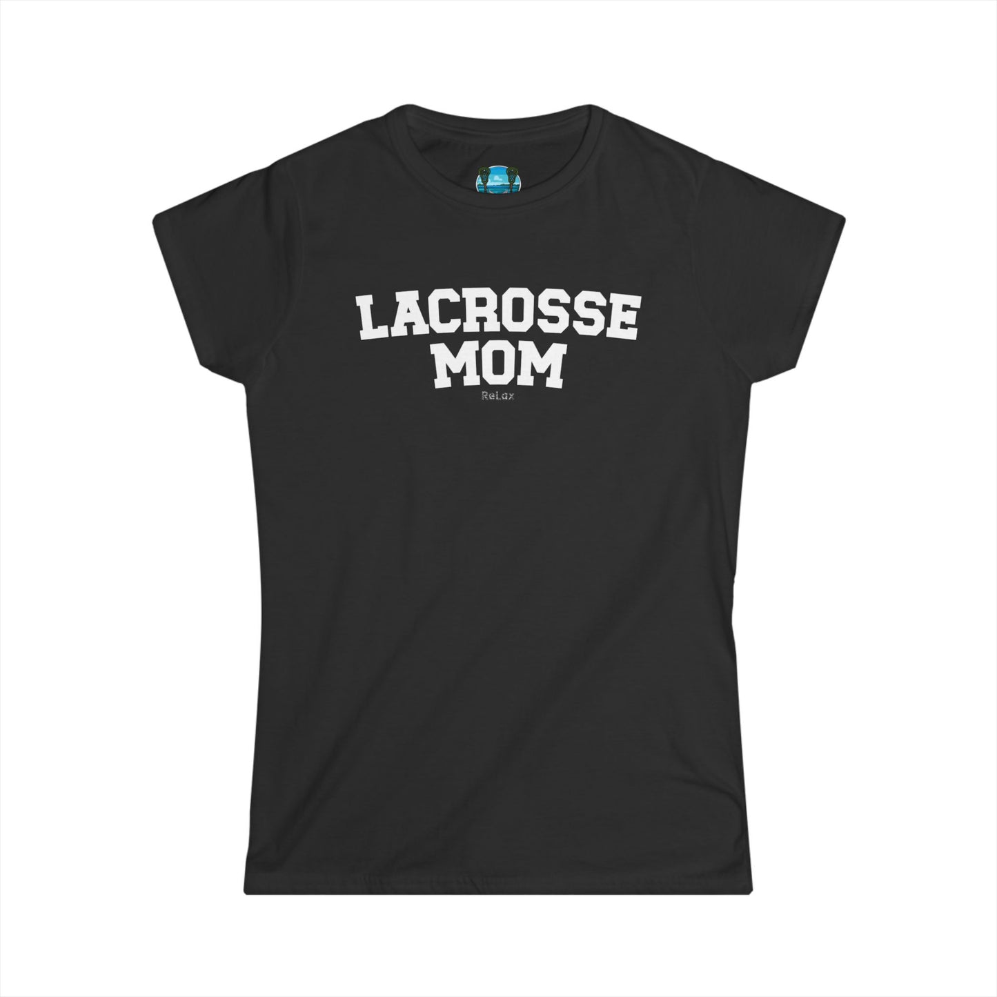 Lacrosse Mom White Font Short Sleeve