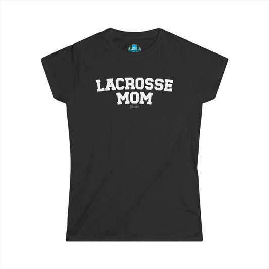 Lacrosse Mom White Font Short Sleeve