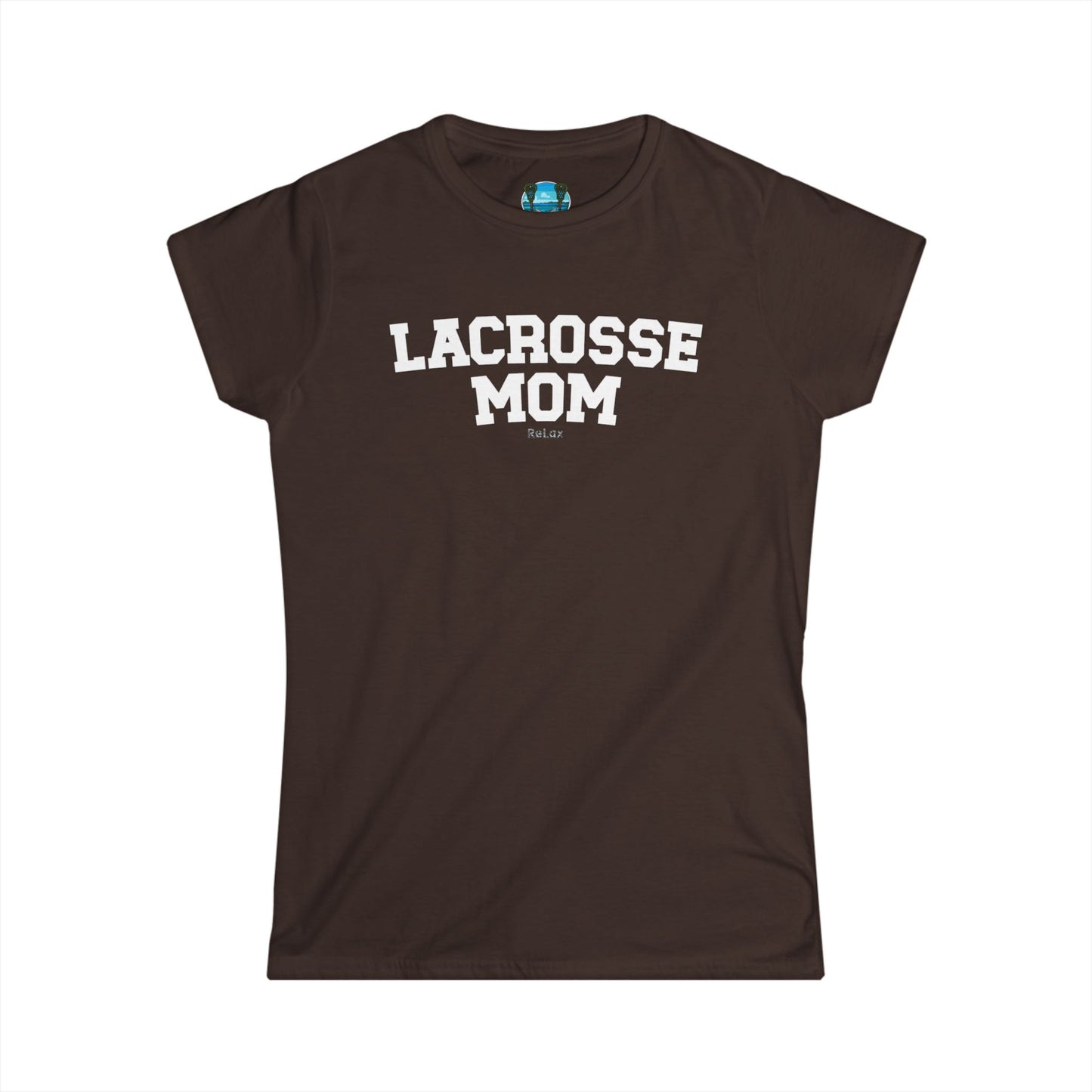 Lacrosse Mom White Font Short Sleeve