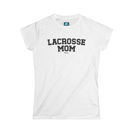 Lacrosse Mom Black Font Short Sleeve