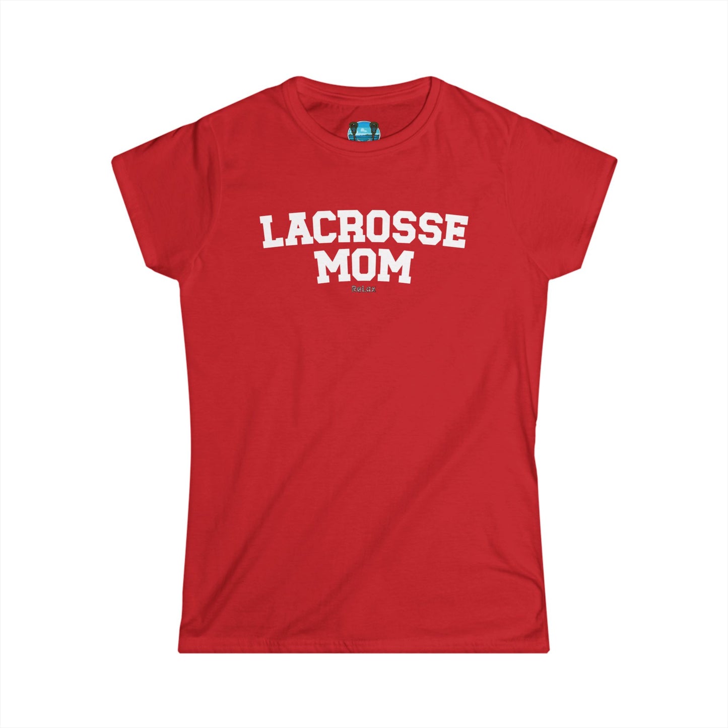 Lacrosse Mom White Font Short Sleeve