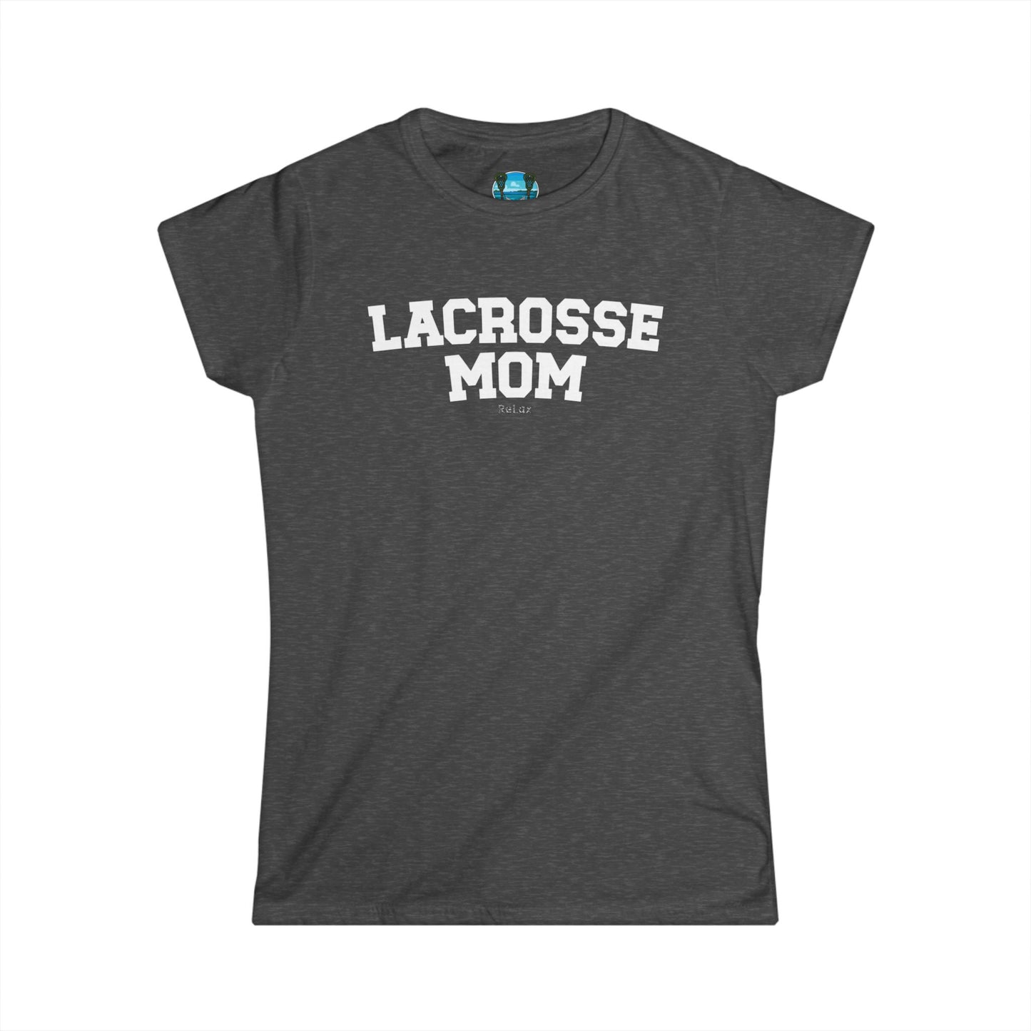 Lacrosse Mom White Font Short Sleeve