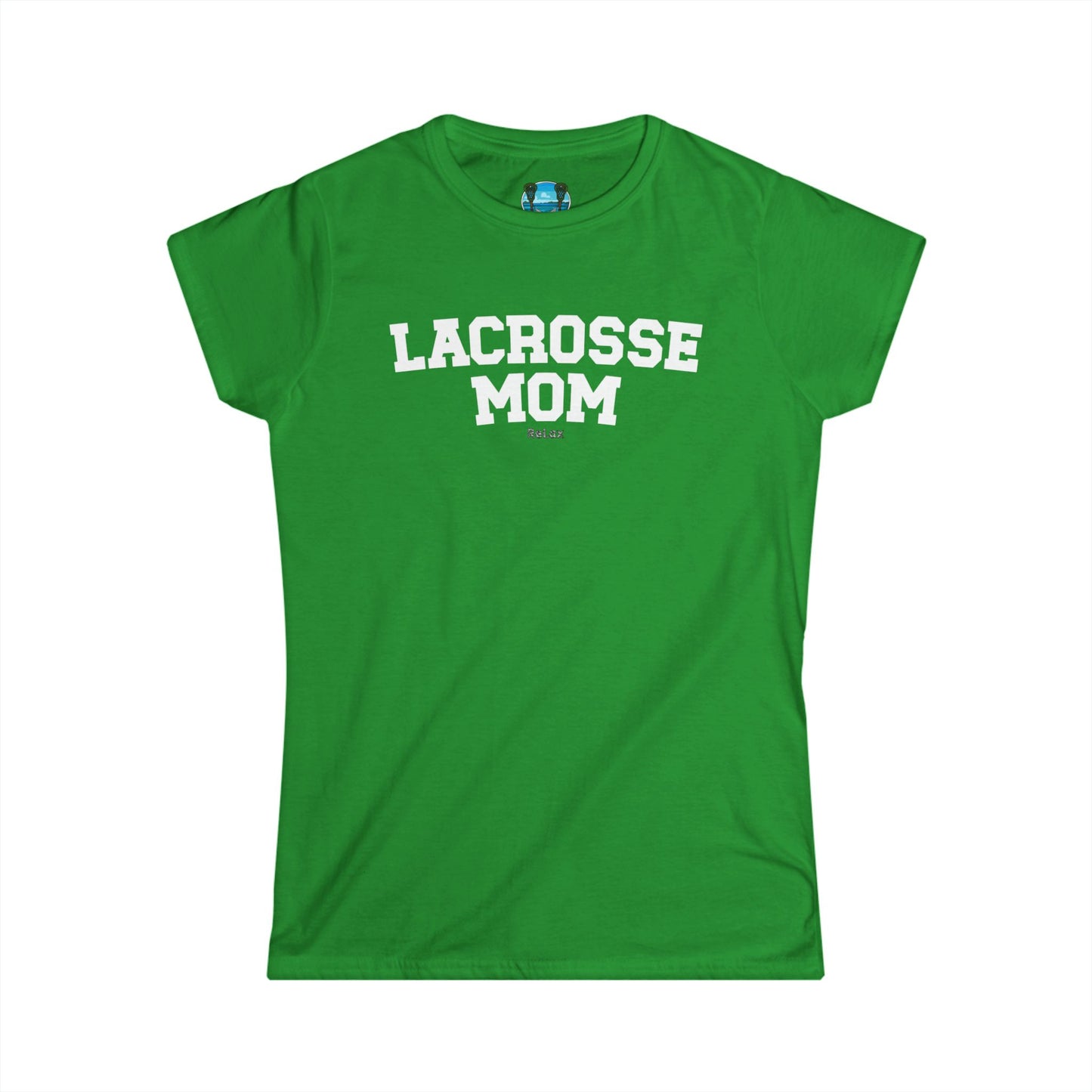Lacrosse Mom White Font Short Sleeve